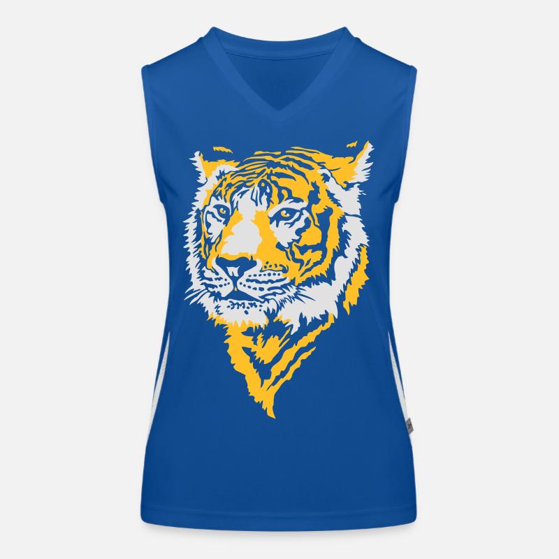 Tête de tigre flex Débardeur respirant contrasté Femme