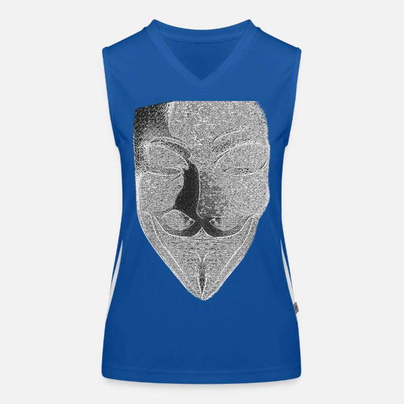 Anonymous v like vendetta mask Women's Functional Contrast Tank Top