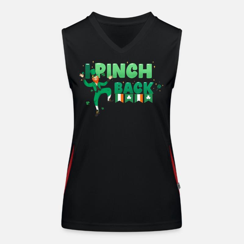 Bonne Saint-Patrick. La Saint-Patrick! Débardeur respirant contrasté Femme