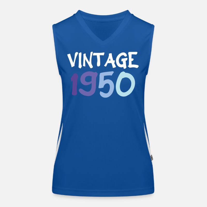 Vintage 1950 Débardeur respirant contrasté Femme