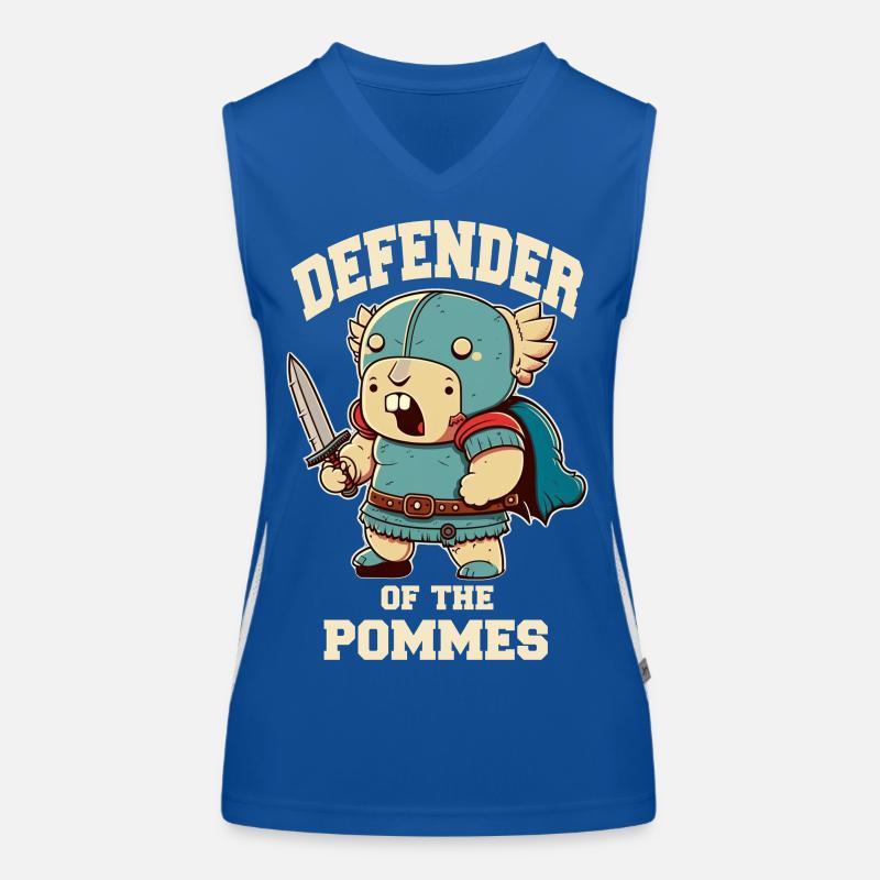 Defender warrior with sword Women's Functional Contrast Tank Top