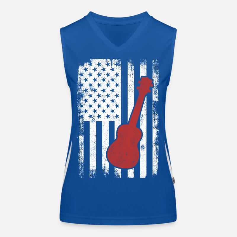 US Ukulele Spieler Funktionelles Kontrast-Tank Top für Frauen