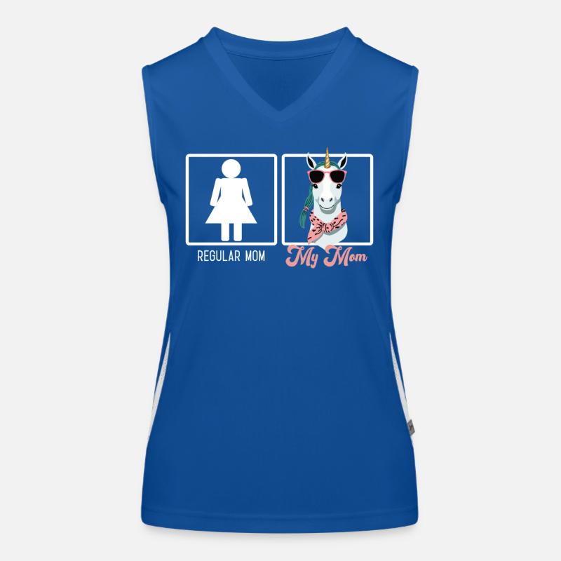 Lustiger Mutter Vergleich Einhorn Mama Funktionelles Kontrast-Tank Top für Frauen