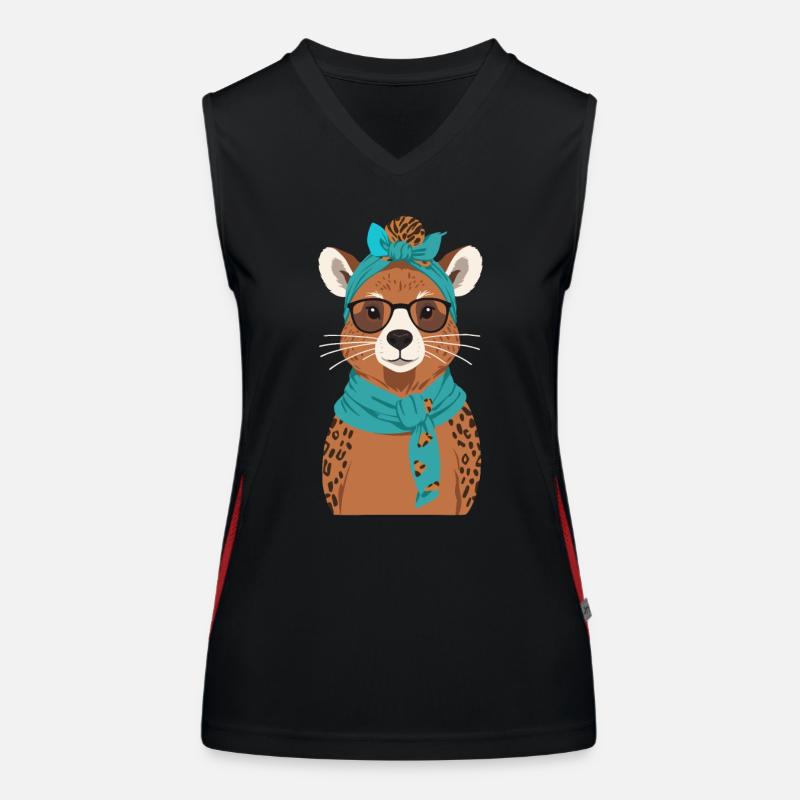 Drôle Capymama Capybara Mère Design Débardeur respirant contrasté Femme