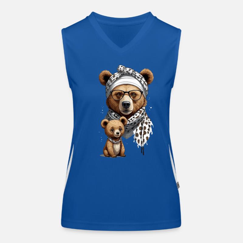 Lustiger Mama Bär Mutter Bärin Bärenliebhaber Funktionelles Kontrast-Tank Top für Frauen
