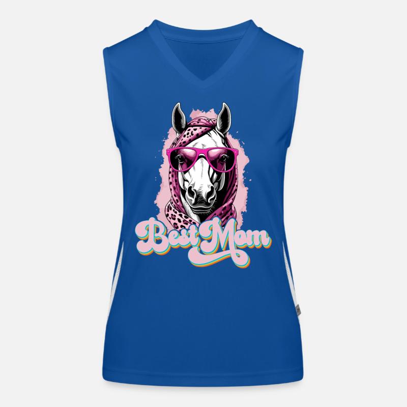 Maman Cheval Élégant Cheval Love Design Débardeur respirant contrasté Femme