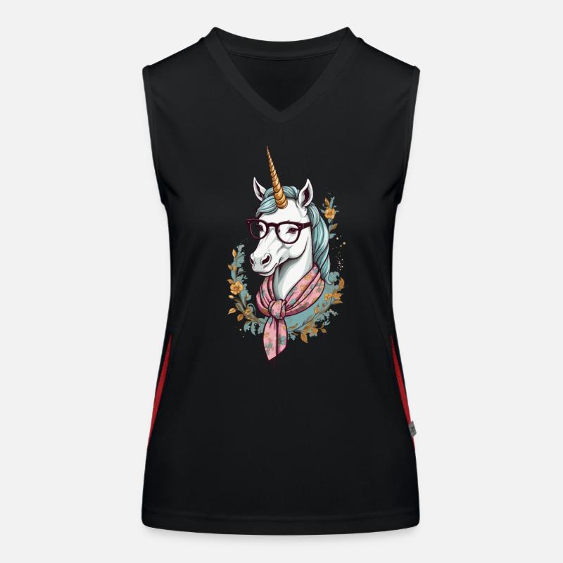 Lustige Einhorn Mama Muttertag Funktionelles Kontrast-Tank Top für Frauen