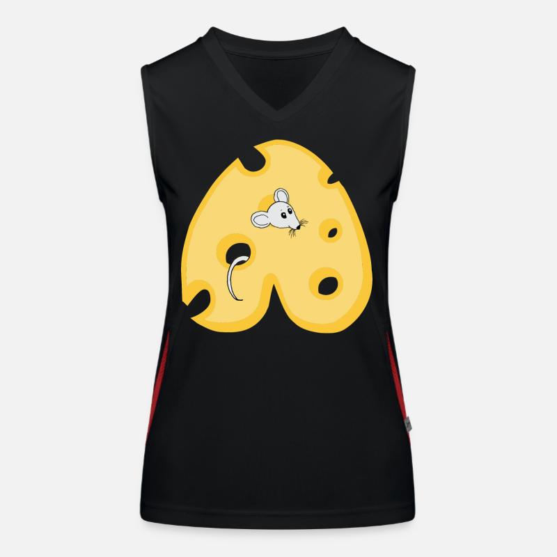 Cheese A - Women's Functional Contrast Tank Top - black/red