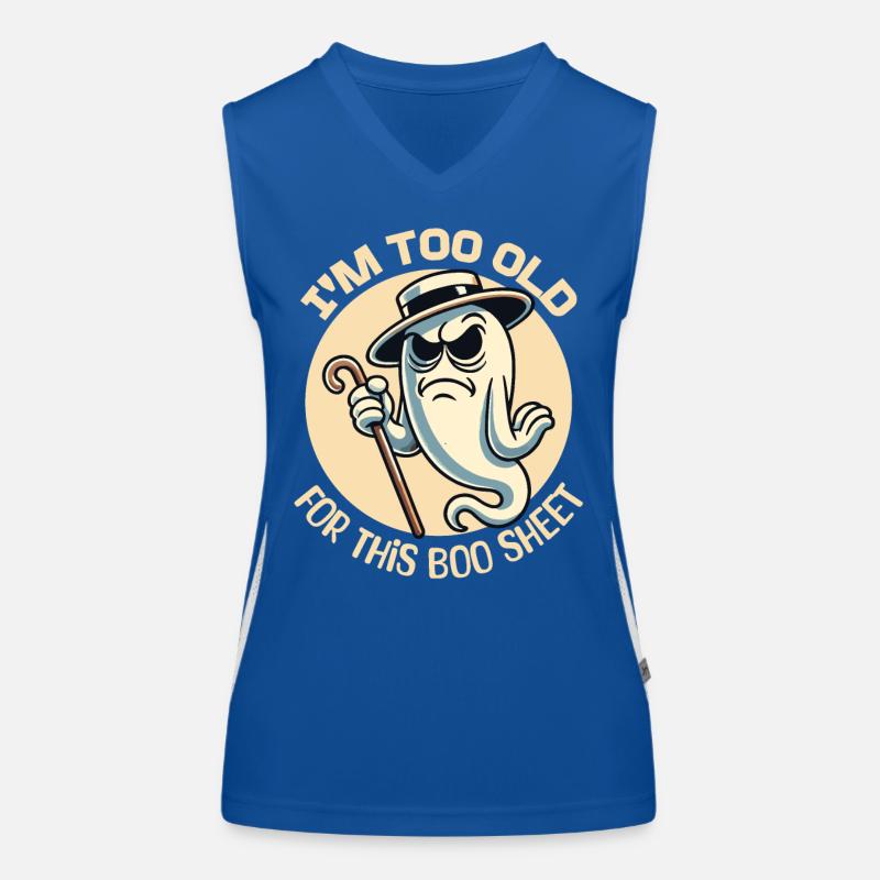 Boo Sheet Geist Lustiges Spruch Design Funktionelles Kontrast-Tank Top für Frauen