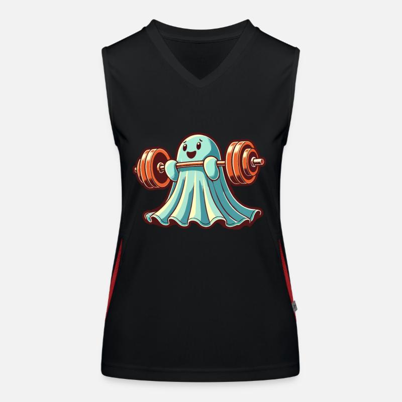 Bodybuilding Ghost Funny Gym Ghost Women's Functional Contrast Tank Top