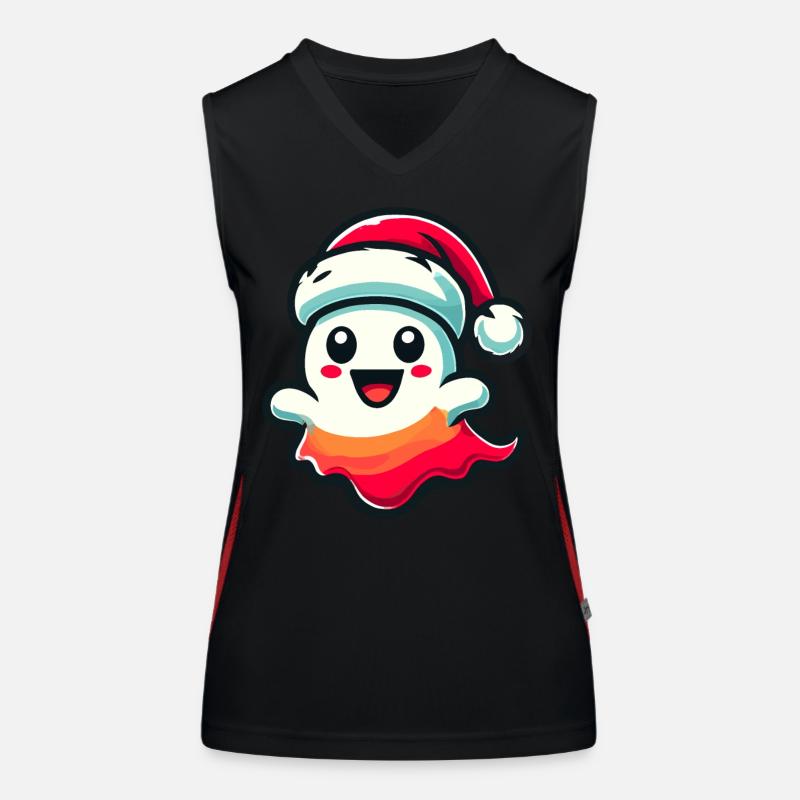 Fantôme de Noël mignon effrayant Débardeur respirant contrasté Femme