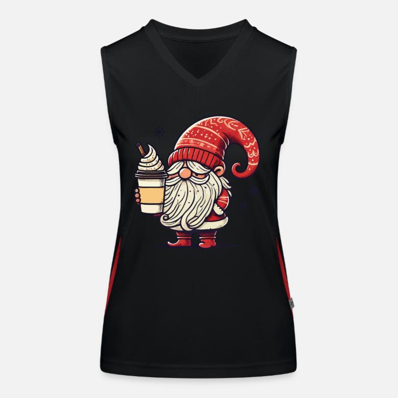 Gnome de Noël Café Plaisir Gnome Débardeur respirant contrasté Femme