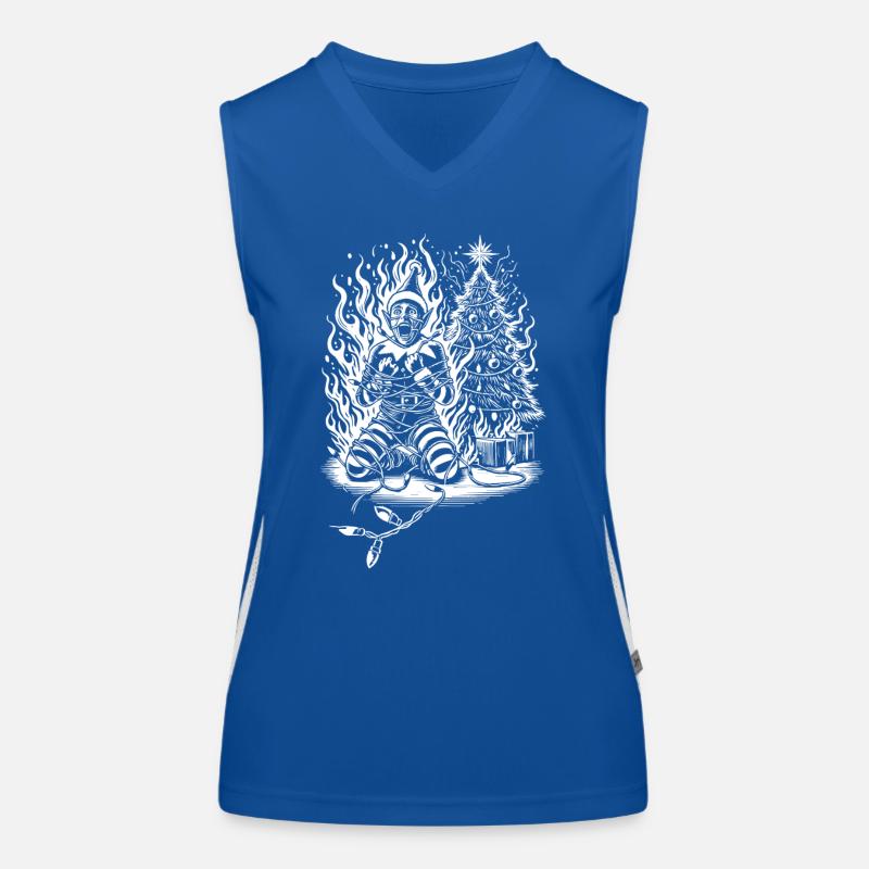 Cunning Sarcasm Christmas Horror Women's Functional Contrast Tank Top
