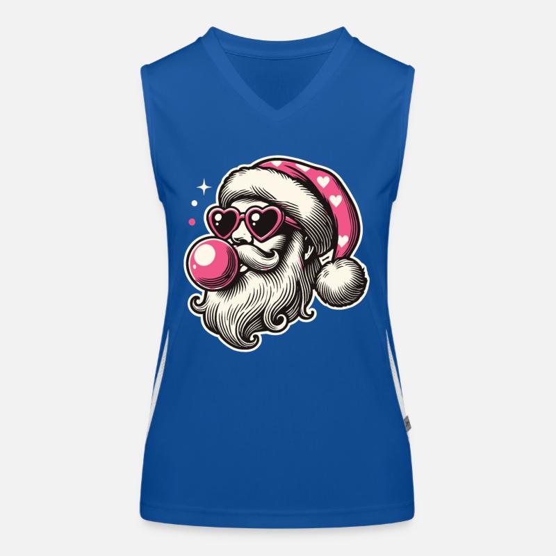 Cool Sigma Santa Christmas Joy Women's Functional Contrast Tank Top