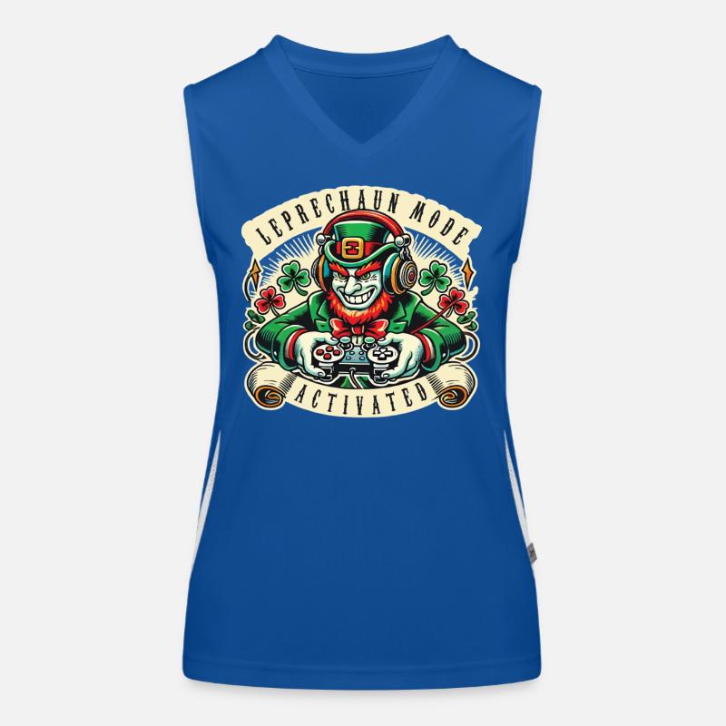 Gamer Leprechaun Mode Aktiviert St. Patrick's Day Funktionelles Kontrast-Tank Top für Frauen