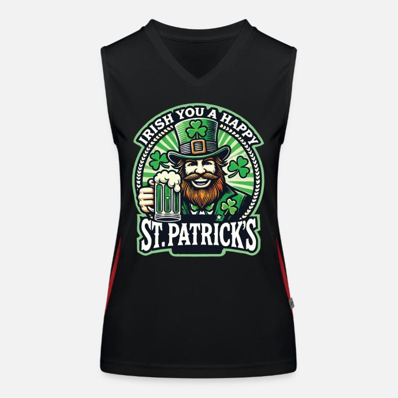 Bénédiction irlandaise Célébration de la Saint-Patrick Débardeur respirant contrasté Femme