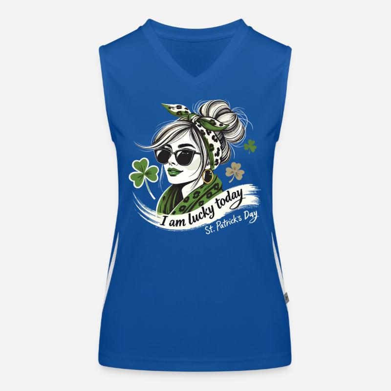 St. Patrick's Day Glücksklee Stil Mädchen Funktionelles Kontrast-Tank Top für Frauen
