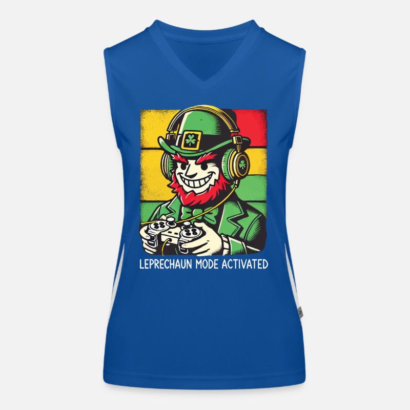 Leprechaun Mode Activated St. Patrick's Day Game Women's Functional Contrast Tank Top