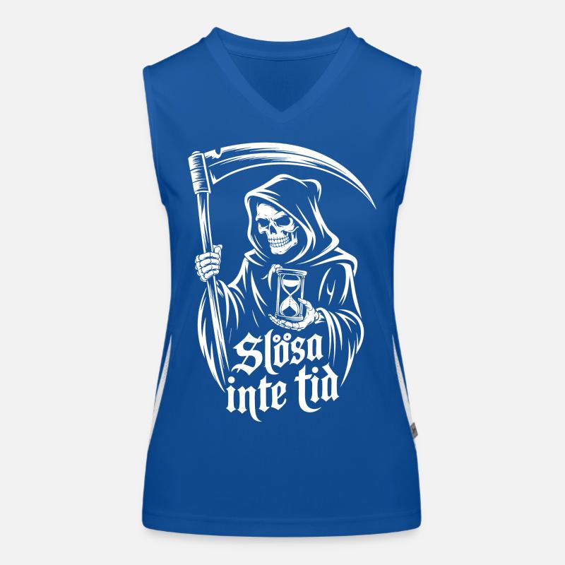 Engel der Todesuhr – Verschwende keine Zeit Funktionelles Kontrast-Tank Top für Frauen