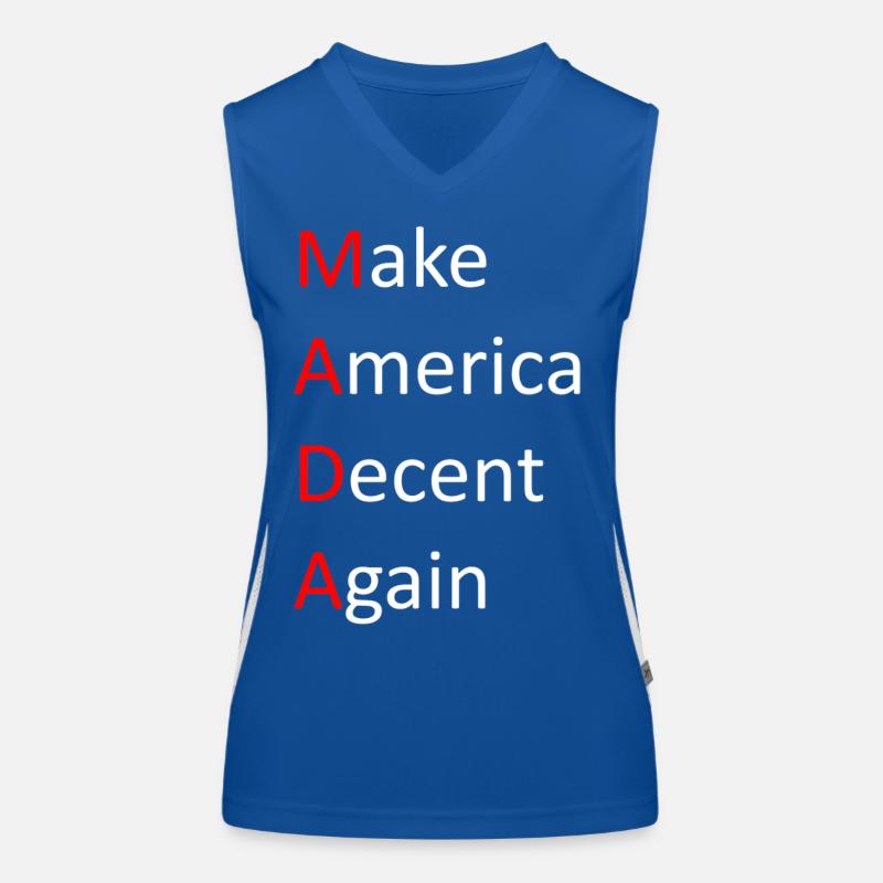 Make_America_Decent_Again Débardeur respirant contrasté Femme