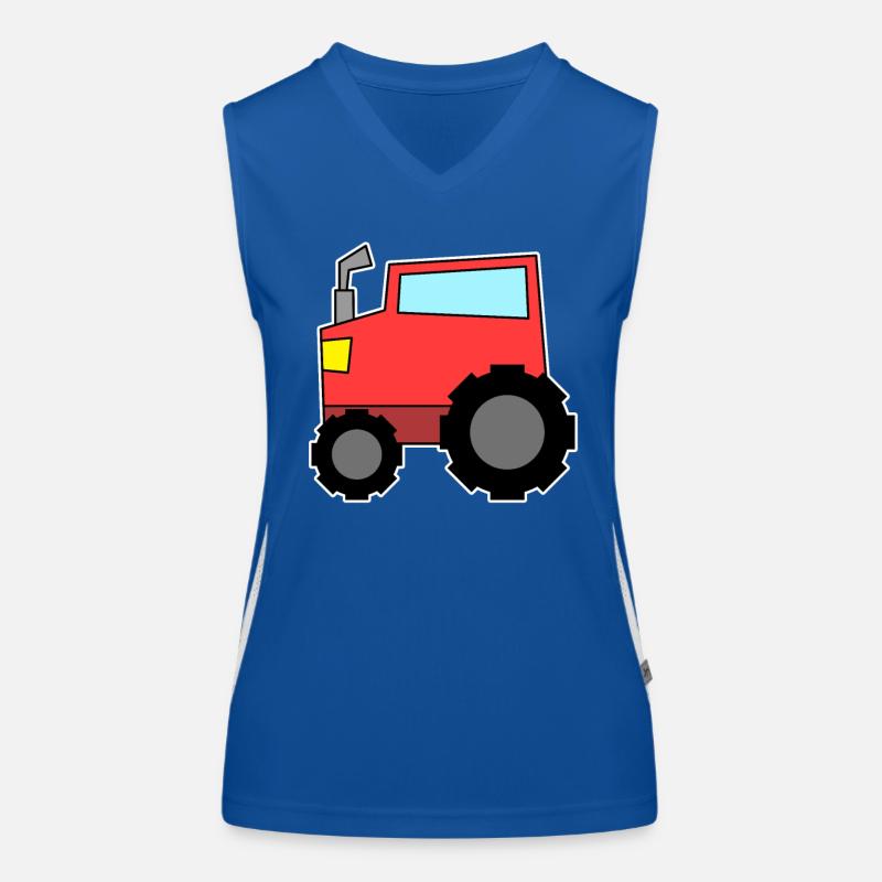 Traktor rot Funktionelles Kontrast-Tank Top für Frauen