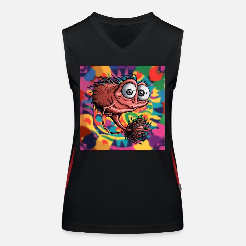 Little mystical funny creature Women's Functional Contrast Tank Top