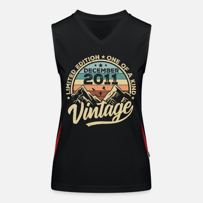Original December 2011 - 14th Birthday Gift Women's Functional Contrast Tank Top