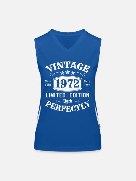 Vintage 1972 Limited Edition Perfectly Aged - Women's Functional Contrast Tank Top - royal/white - Front