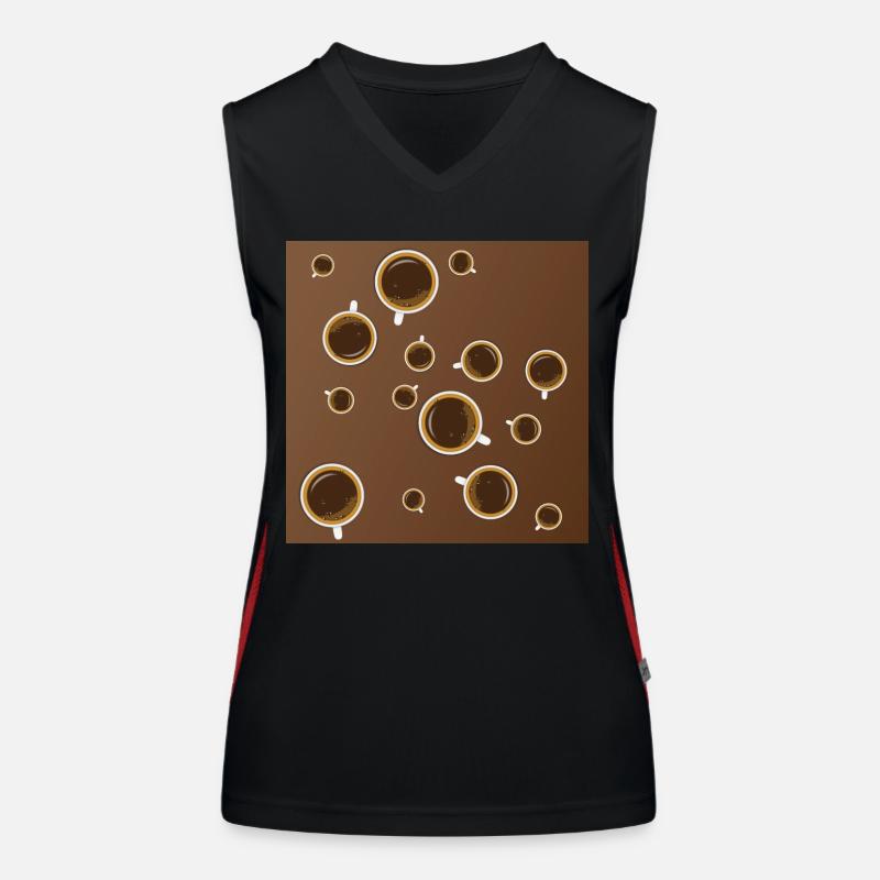 Kaffee Funktionelles Kontrast-Tank Top für Frauen