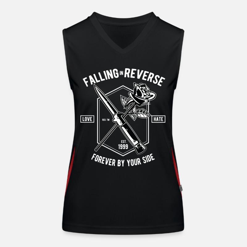 Falling In Reverse Amour Hass Rose Couteau Forever Débardeur respirant contrasté Femme