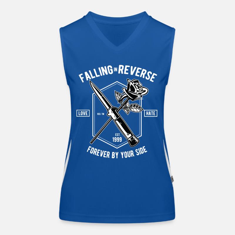 Falling In Reverse Liebe Hass Rose Messer Forever Funktionelles Kontrast-Tank Top für Frauen