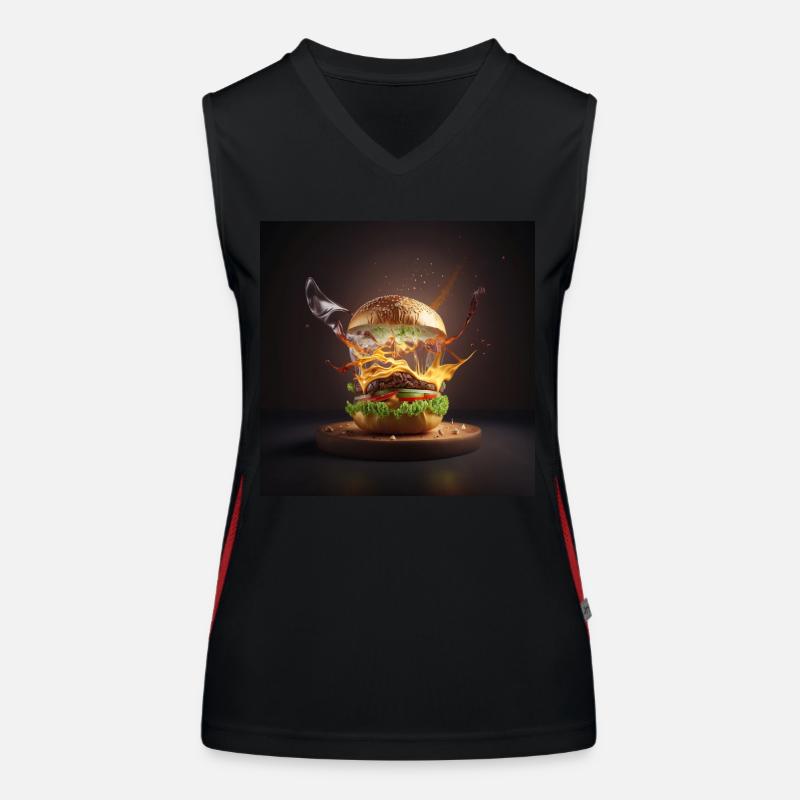 Burger Explosion - aussi juteux que possible Débardeur respirant contrasté Femme