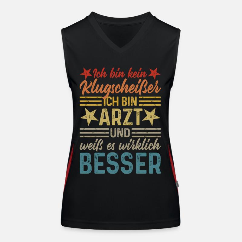 Ich bin kein Klugscheißer - lustiger Spruch Arzt Funktionelles Kontrast-Tank Top für Frauen