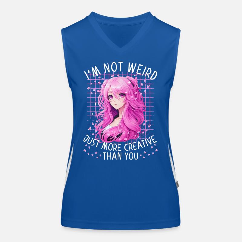 Fille Anime Manga Dire Étrange Creative Débardeur respirant contrasté Femme