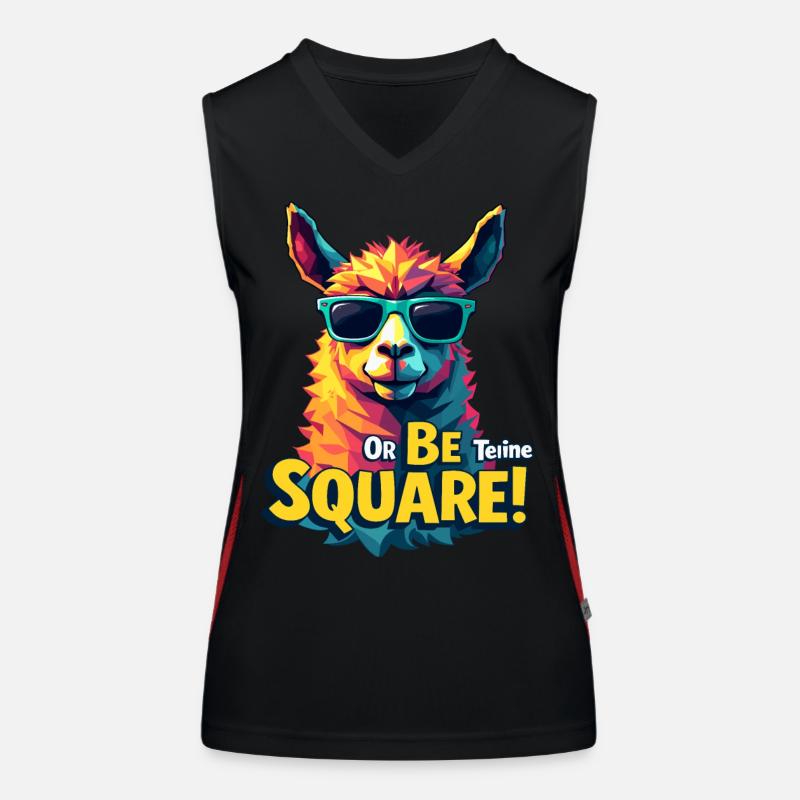 Be Teine or Be Square – Bold Llama Design Women's Functional Contrast Tank Top