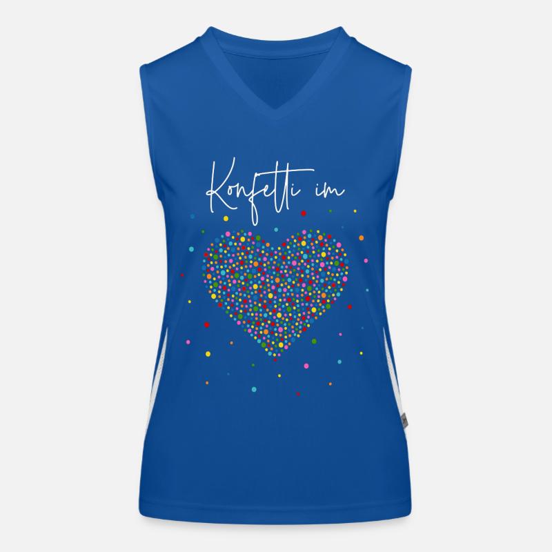 Konfetti im Herzen Funktionelles Kontrast-Tank Top für Frauen