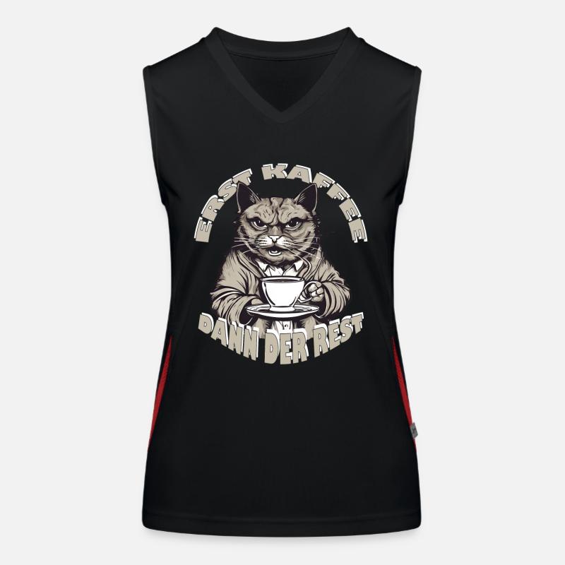 Erst Kaffee dann der Rest Funktionelles Kontrast-Tank Top für Frauen