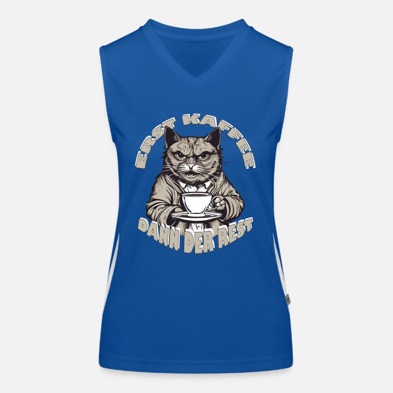 Erst Kaffee dann der Rest Funktionelles Kontrast-Tank Top für Frauen