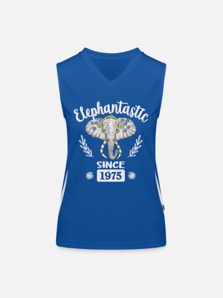 elephantastic since 1975 - Women's Functional Contrast Tank Top - royal/white - Front