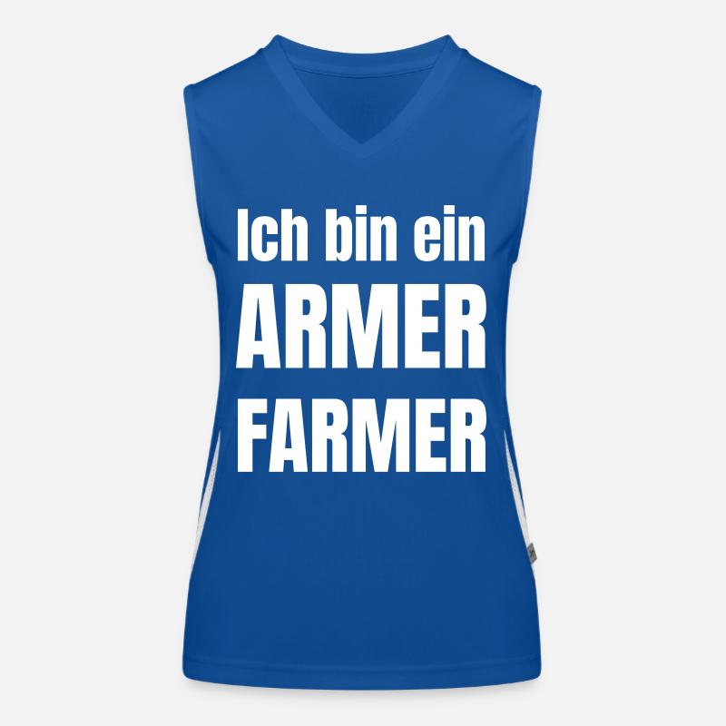Ich bin ein armer Farmer Funktionelles Kontrast-Tank Top für Frauen