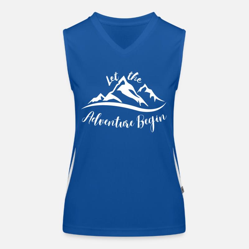 Let The Adventure Begin - Berge Funktionelles Kontrast-Tank Top für Frauen