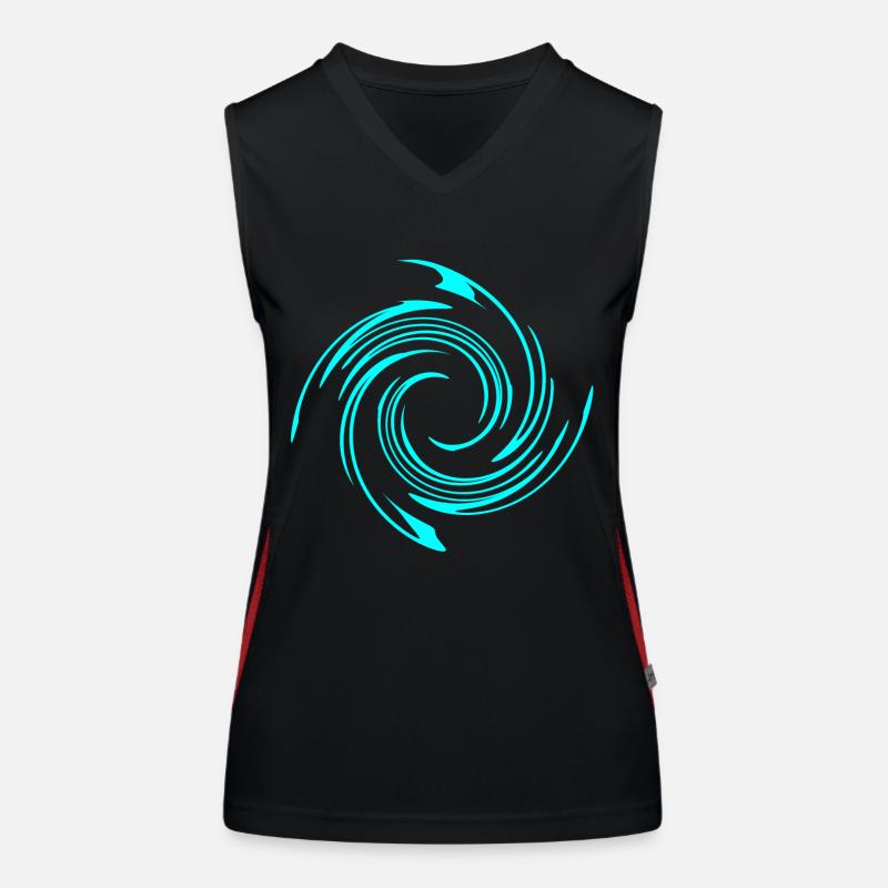 Whirling Spiral Kringel Pattern Shirt Gift Idea Women's Functional Contrast Tank Top