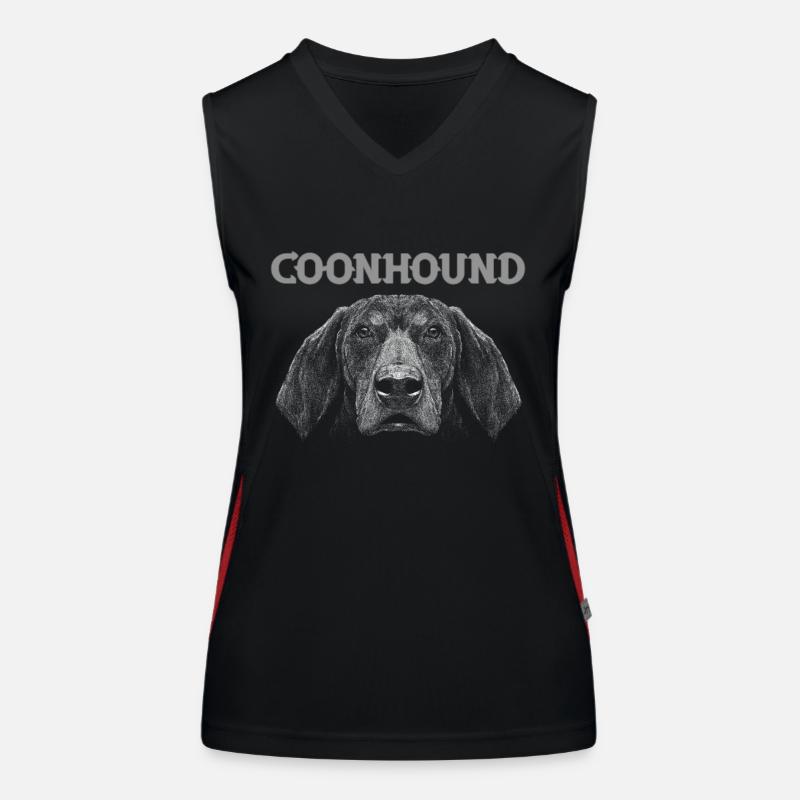 Coonhound Hund Hundebesitzer Hundehalter Geschenk Funktionelles Kontrast-Tank Top für Frauen