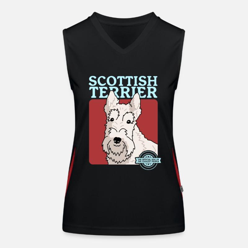 Scottish Terrier Hunde Hundebesitzer Geschenk Funktionelles Kontrast-Tank Top für Frauen