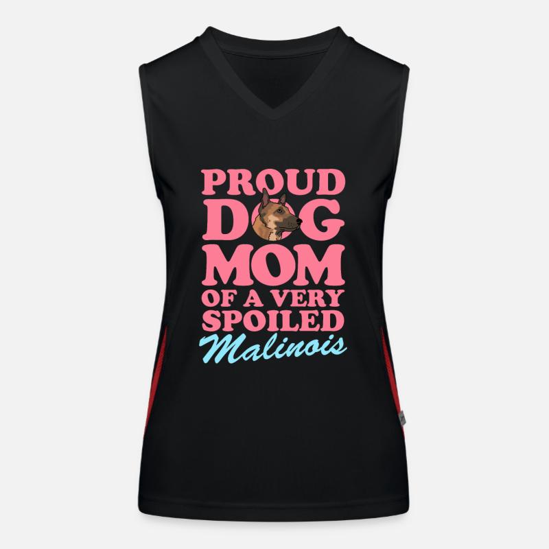 Malinois Mom Belgischer Schäferhund Geschenk Funktionelles Kontrast-Tank Top für Frauen