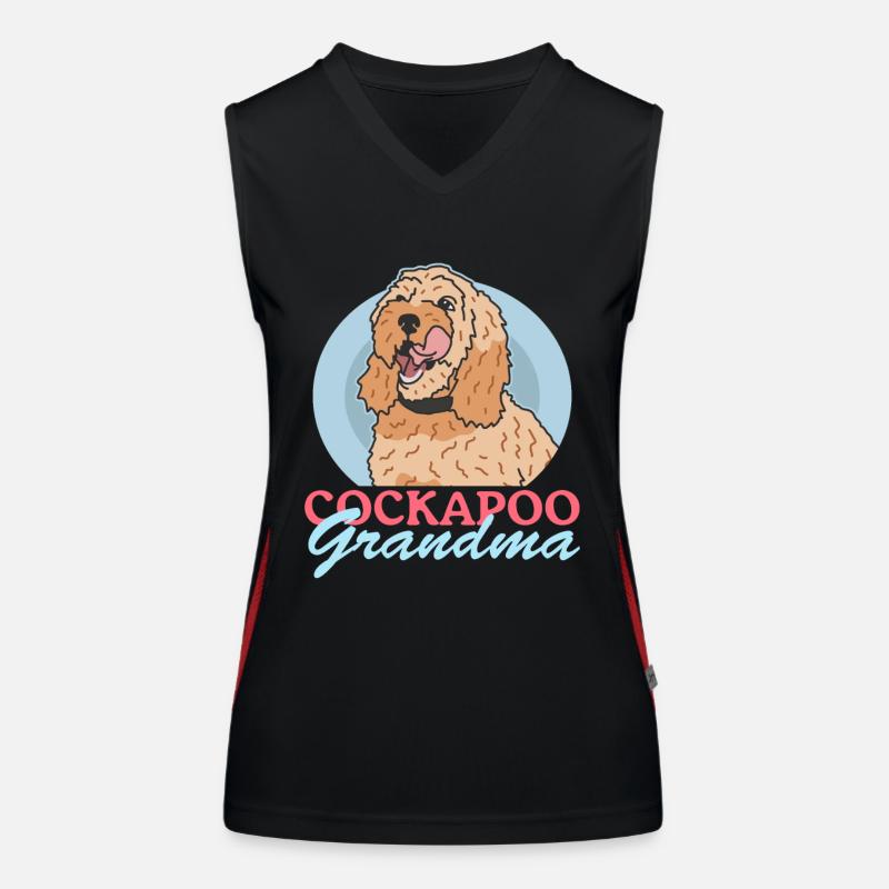 Cockapoo Grand-mère Propriétaire de chien Chien Cadeau Débardeur respirant contrasté Femme