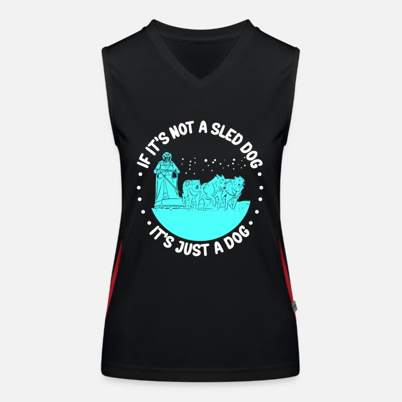 Mushing Schlittenhunde | Hundeschlitten Geschenk Funktionelles Kontrast-Tank Top für Frauen
