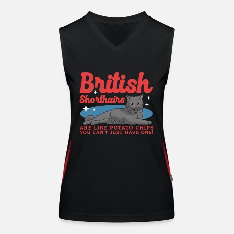 Britisch Kurzhaar British Shorthair Geschenk Funktionelles Kontrast-Tank Top für Frauen