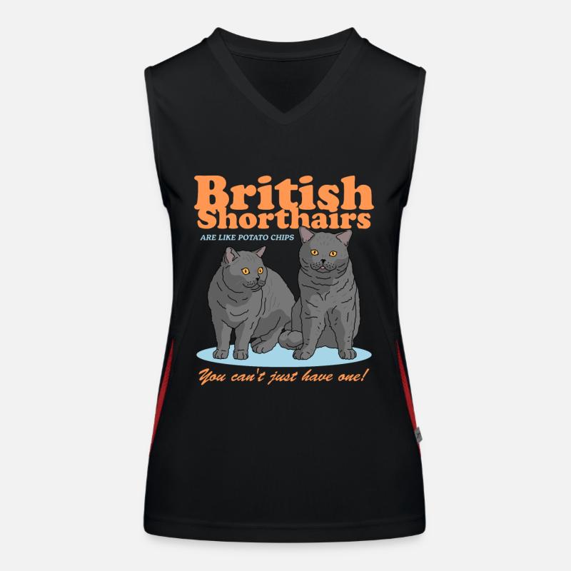British Shorthair Cats Cadeau Débardeur respirant contrasté Femme