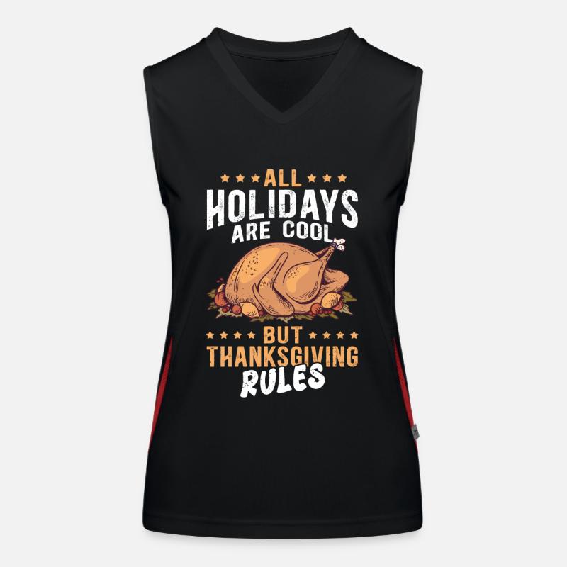 Thanksgiving Day Truthahn Erntedankfest Geschenk Funktionelles Kontrast-Tank Top für Frauen